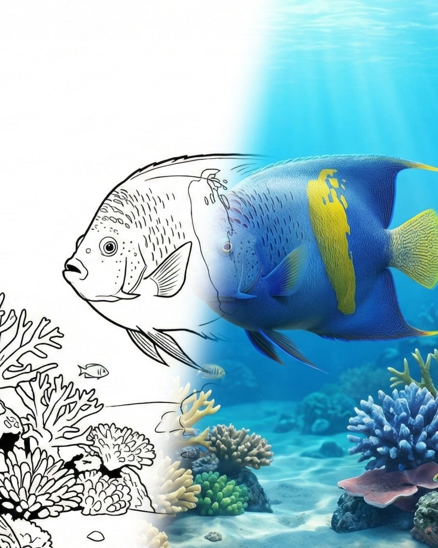 Gelbbarsch-Kaiserfisch (Pomacanthus maculosus)-Erwachsene | Marine Explorer Färbeset