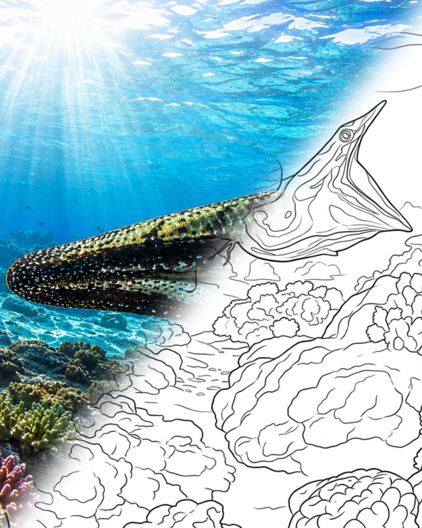 Kit de coloriage pour l'explorateur marin (Chaenopsis alepidota)