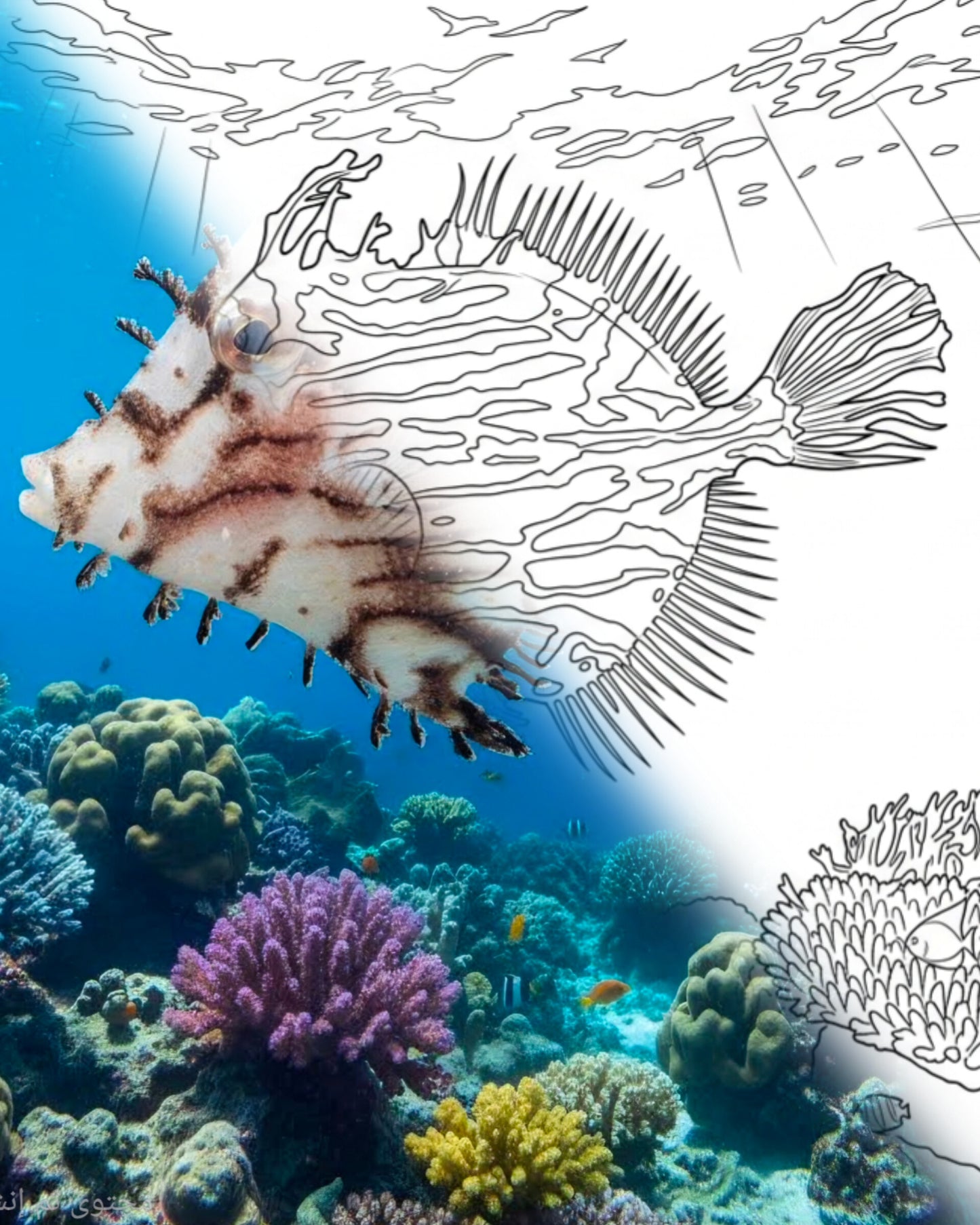 Quastenflosser (Chaetodermis penicilligerus) | Marine Explorer Färbeset