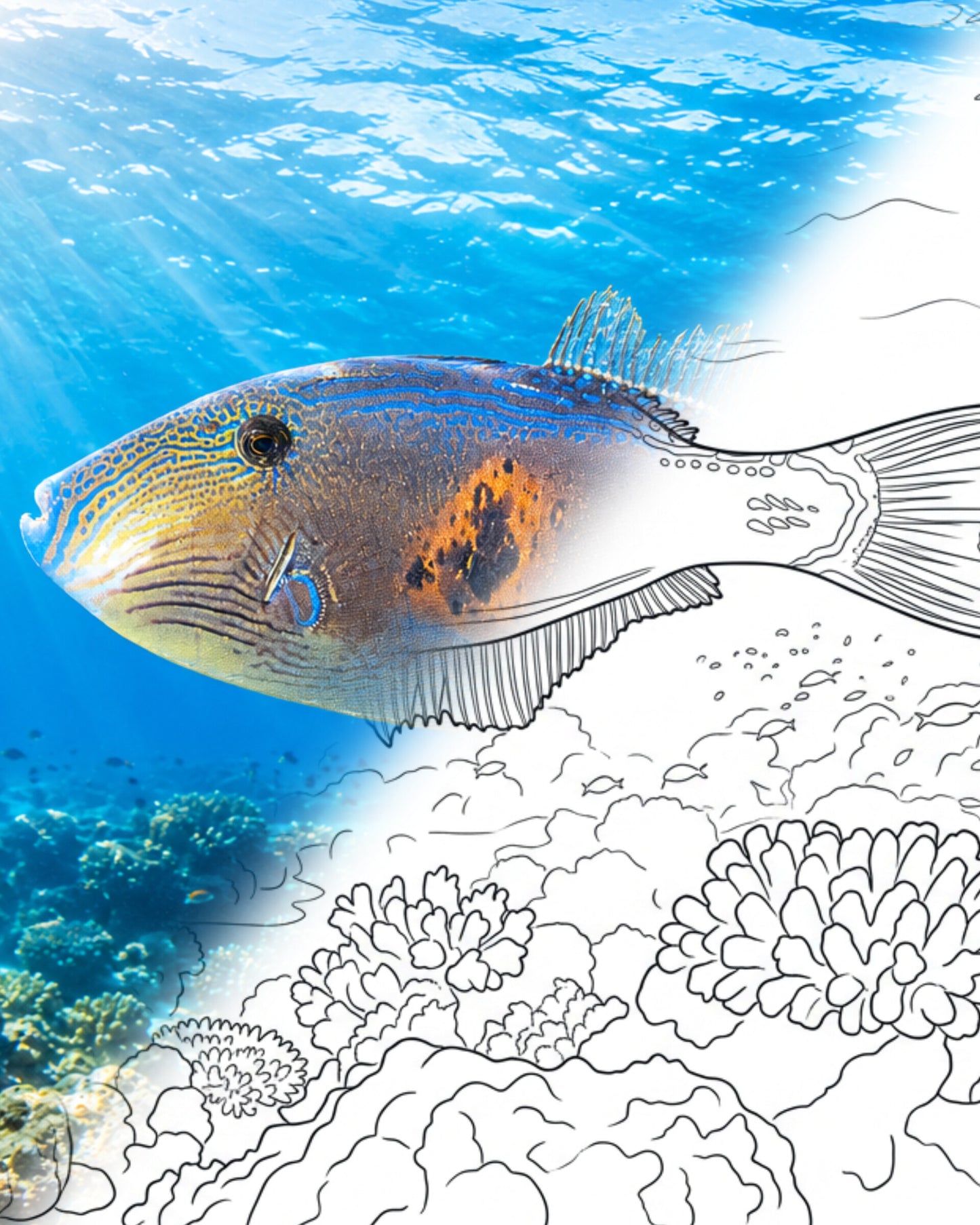 Meuschenia hippocrepis (Meuschenia hippocrepis) | Kit para colorear de Exploradores Marinos