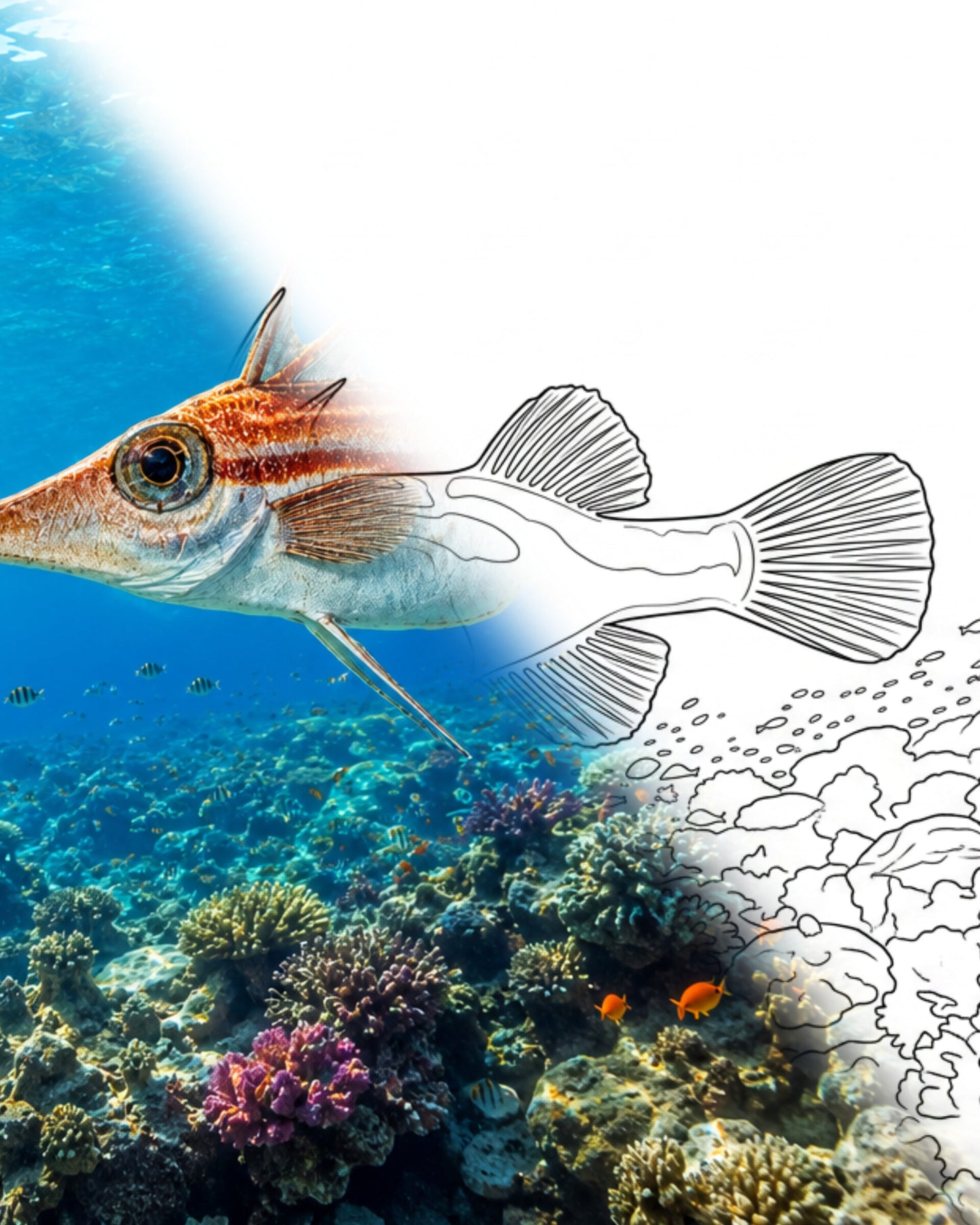 Alcocks Ährenfisch (Halimochirurgus alcocki) | Marine Explorer Färbeset