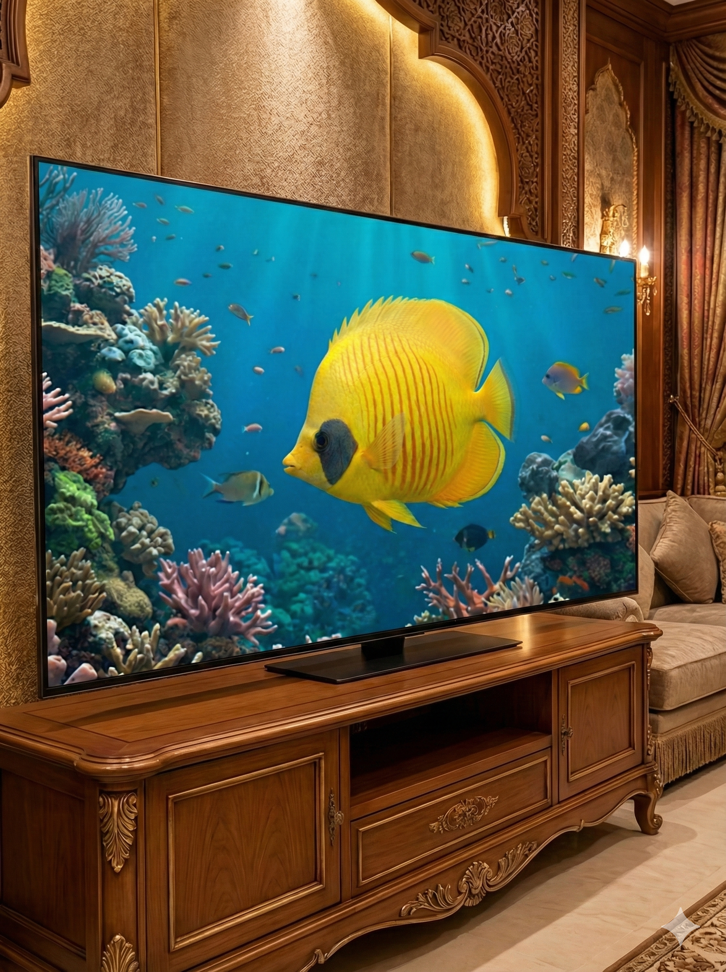 Golden Butterflyfish (Chaetodon semilarvatus) - 4K Digital Art