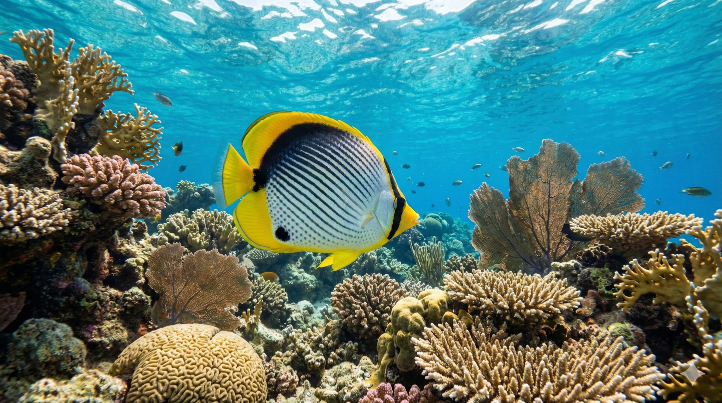Blackbacked Butterflyfish (Chaetodon melannotus)