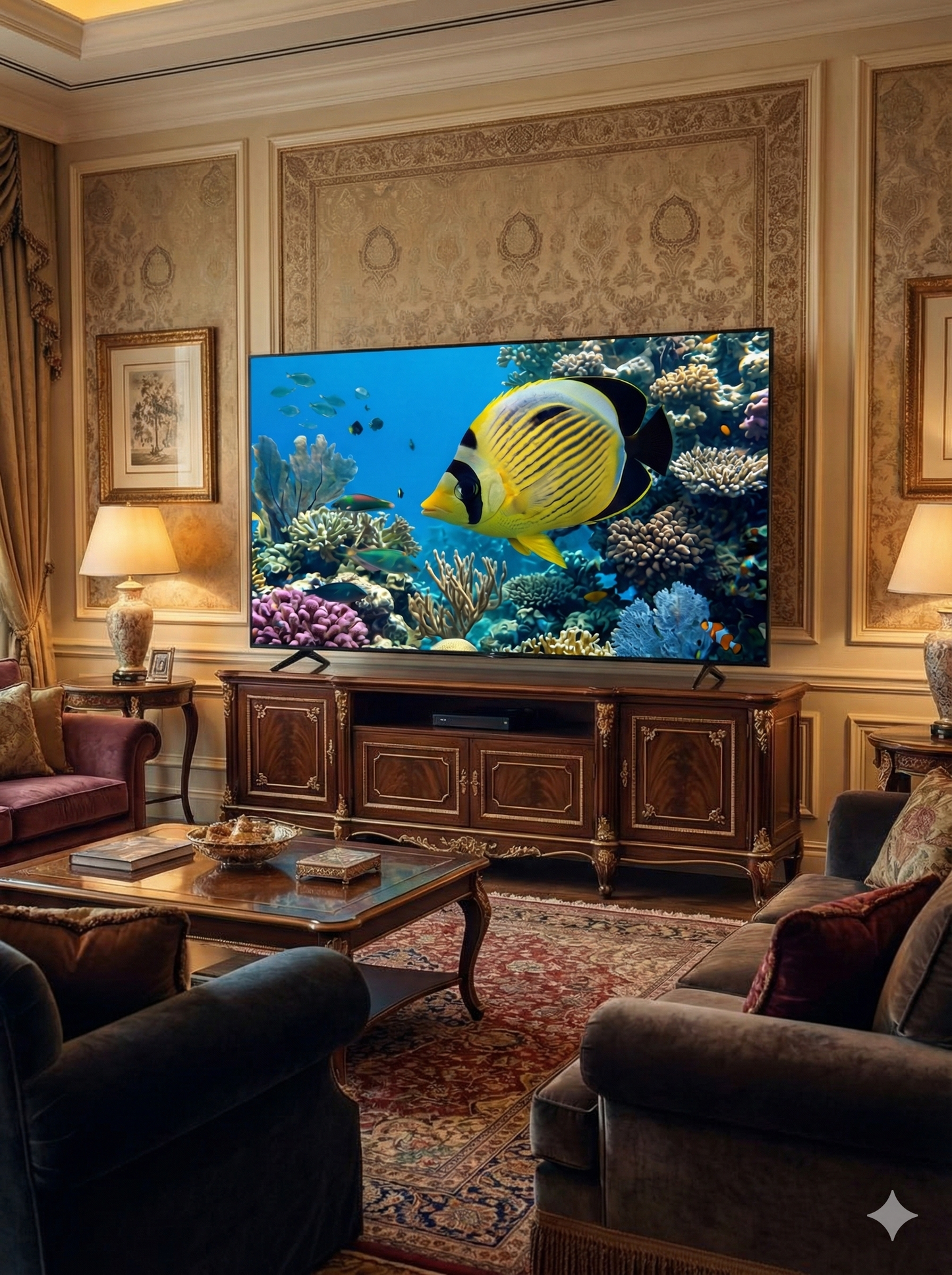 Blacktail Butterflyfish (Chaetodon austriacus) - 4K Digital Art