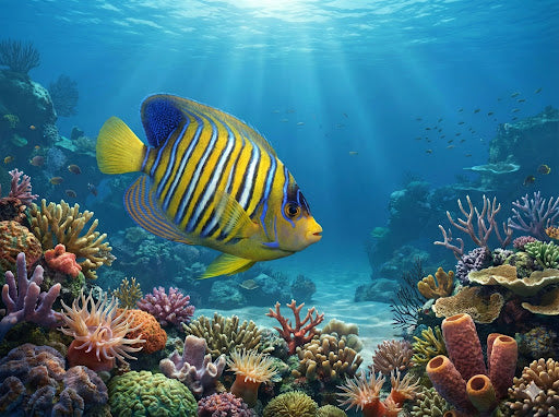 Regal Angelfish (Pygoplites diacanthus) - 4K Digital Art