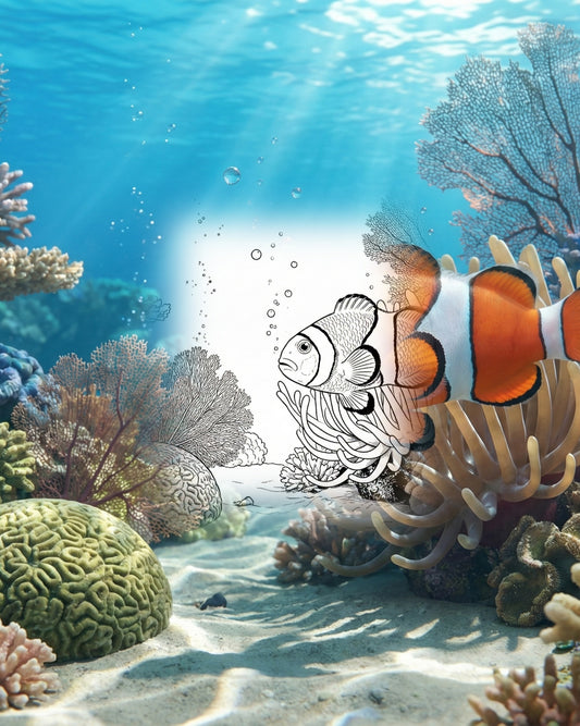 Ocellaris Clownfisch (Amphiprion ocellaris) | Marine Explorer Färbeset