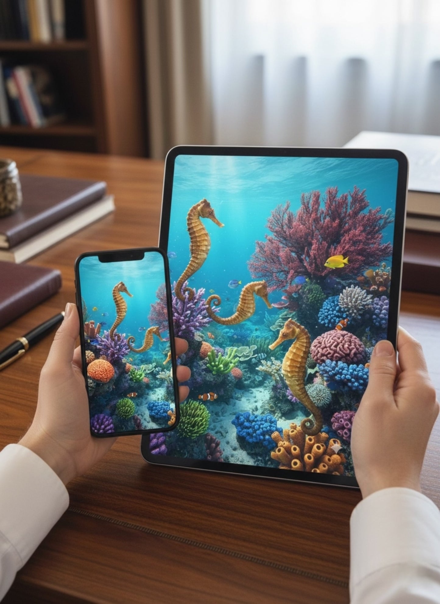Geflecktes Seepferdchen (Hippocampus kuda) | Digitaler Meeresatlas