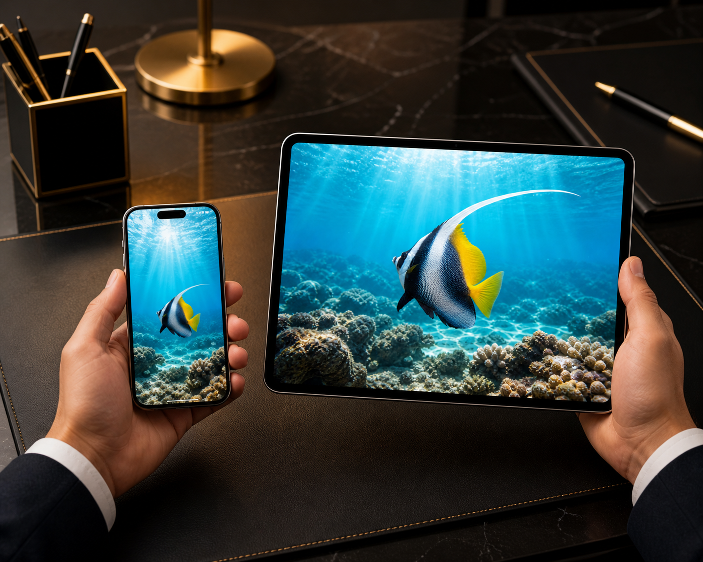 Digital marine atlas and infographic care card of the Singular Bannerfish (Heniochus singularius) showcasing its dramatic black and white bands, elongated dorsal filament, and vivid yellow tail.