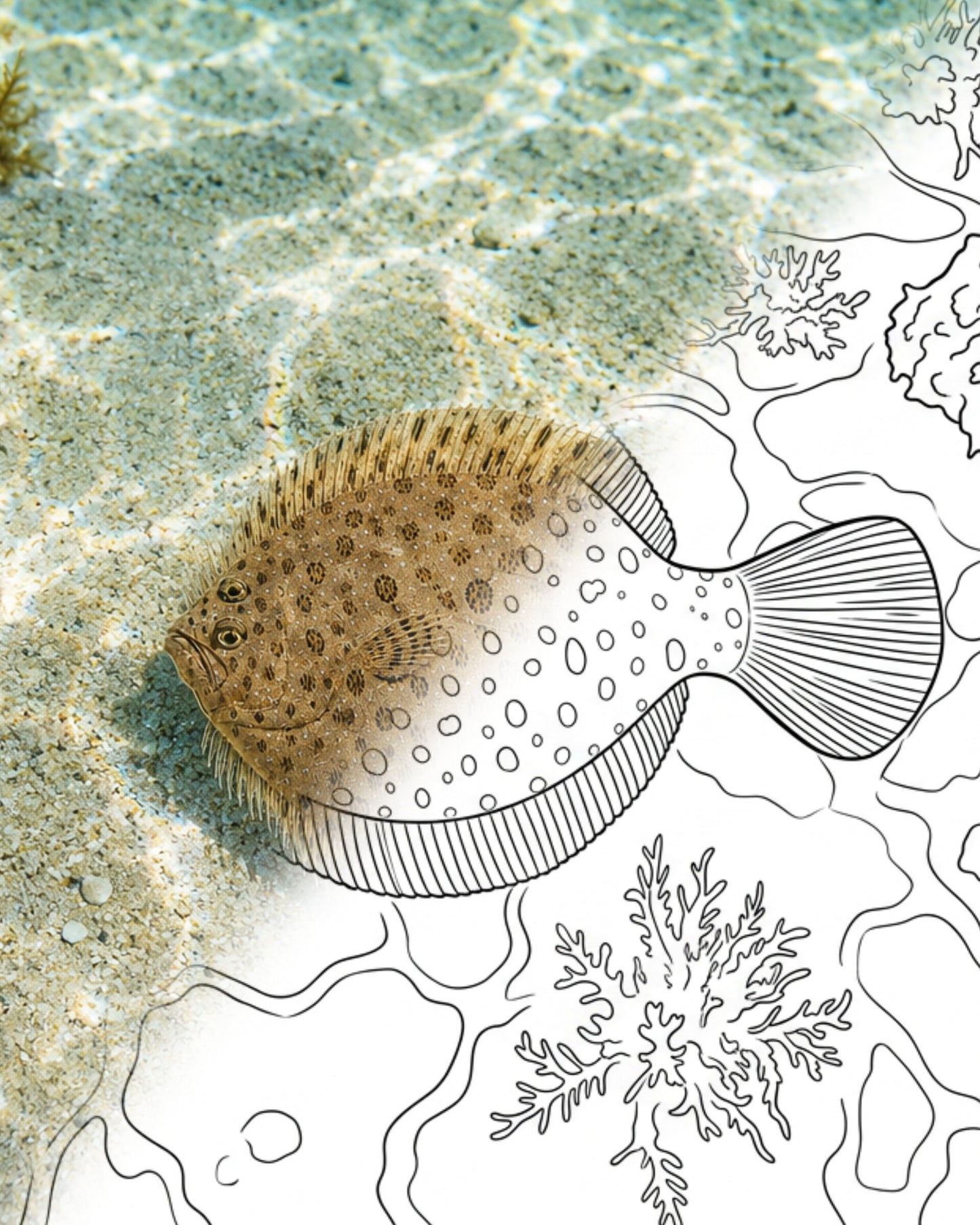 Schaufensterflunder (Scophthalmus aquosus) | Marine Explorer Färbeset