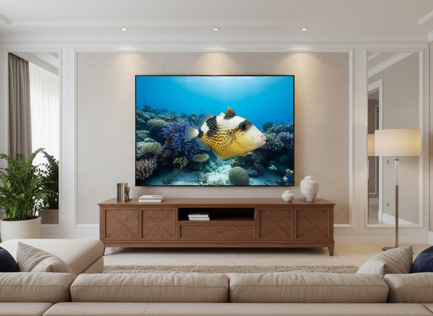 Blue Triggerfish (Juvenile) - Pseudobalistes fuscus | Digital Marine Atlas