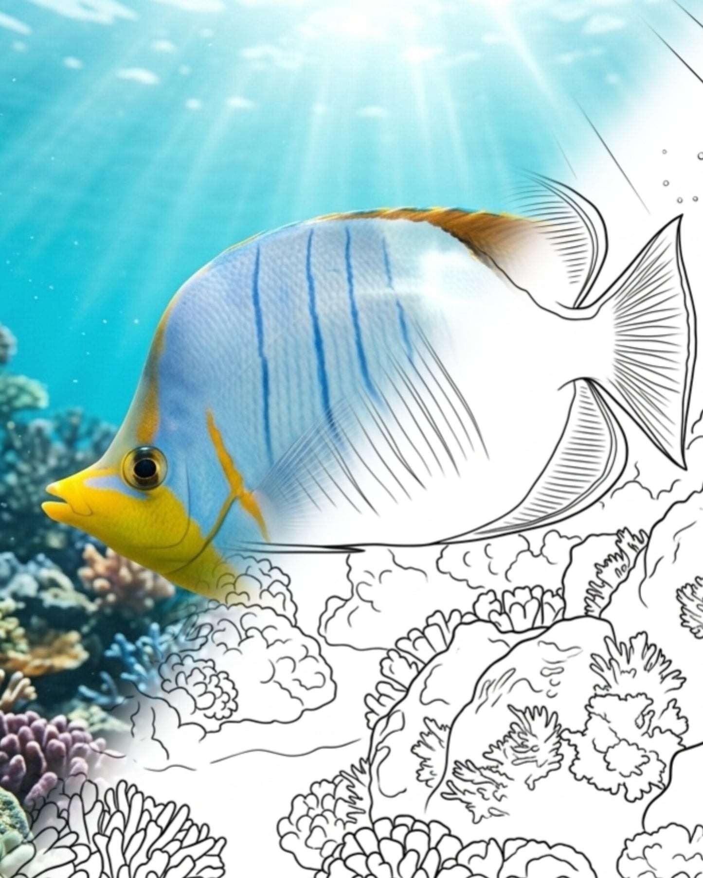 Gelbkopf-Falterfisch (Chaetodon xanthocephalus) | Marine Explorer Färbeset
