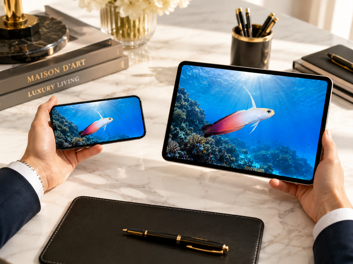 Digital marine atlas and infographic care card featuring the Magnificent Firefish (Nemateleotris magnifica), highlighting its white-to-red coloration, elongated dorsal fin, and Indo-Pacific reef habitat.