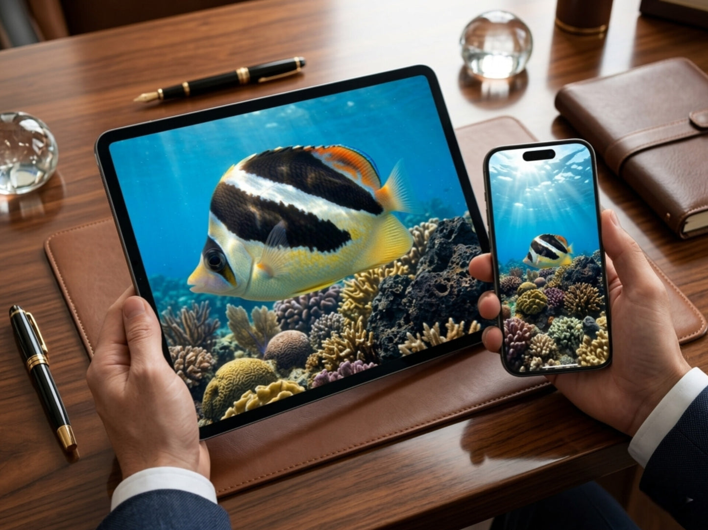 Indischer Falterfisch (Chaetodon mitratus) | Digitaler Meeresatlas