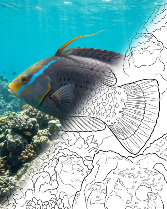 Koriskönigin (Coris formosa) - Weibchen | Marine Explorer Färbeset