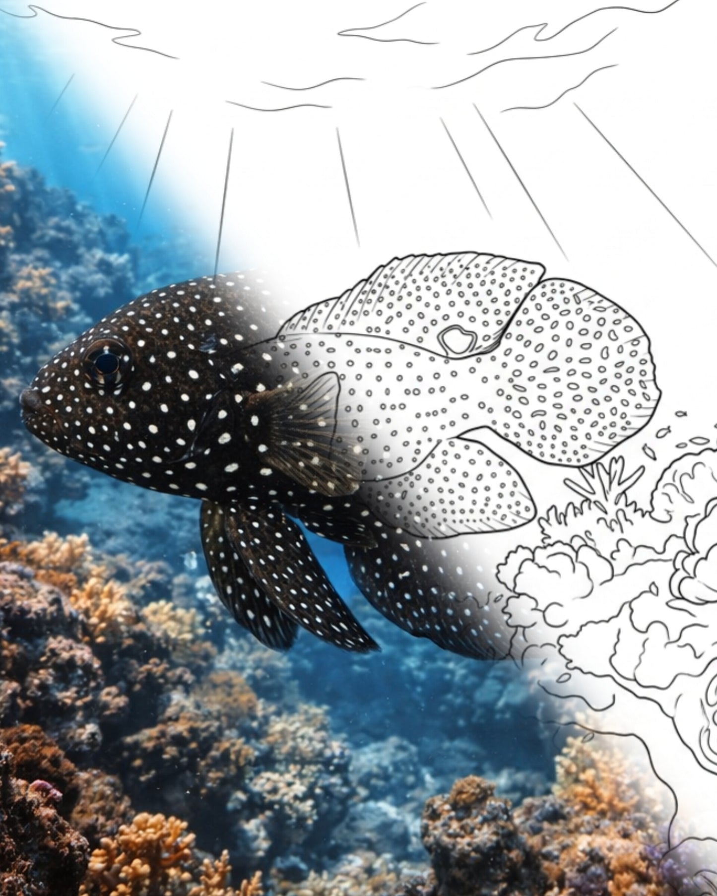 Comet / Marine Betta (Calloplesiops altivelis) | Marine Explorer Coloring Kit